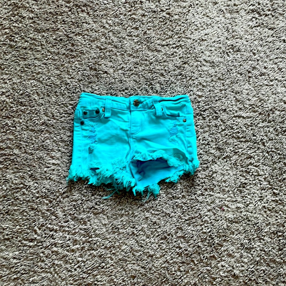 Cyan Girls Jean Shorts